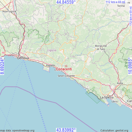 Conscenti on map