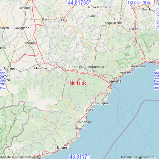 Murialdo on map