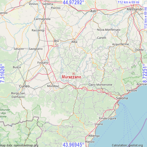 Murazzano on map