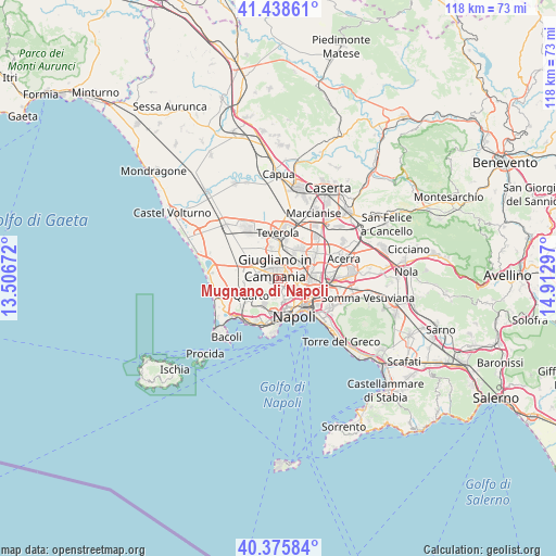 Mugnano di Napoli on map