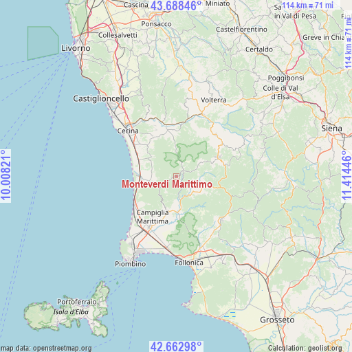 Monteverdi Marittimo on map