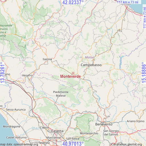 Monteverde on map