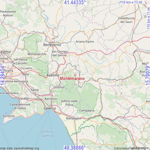 Montemarano on map