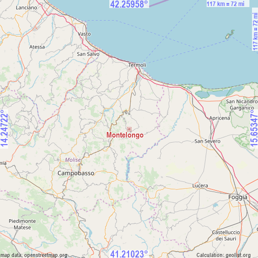 Montelongo on map