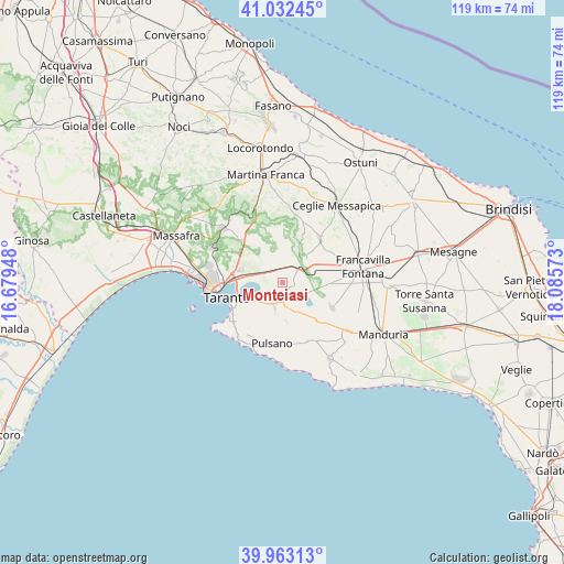 Monteiasi on map