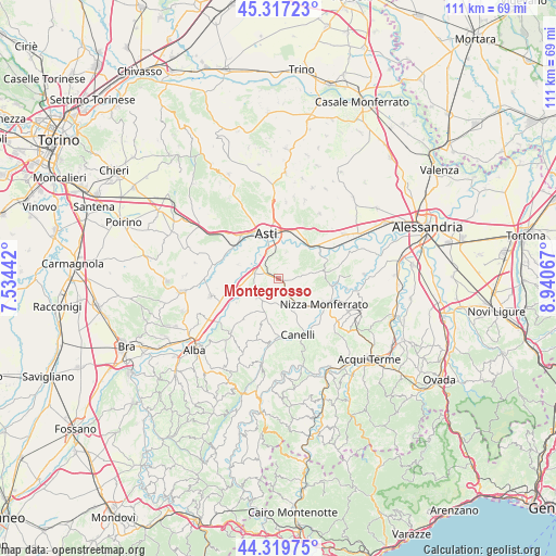 Montegrosso on map