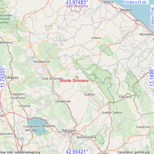 Monte Grimano on map