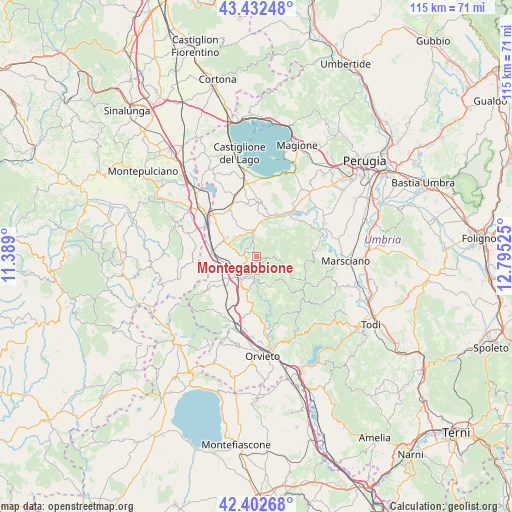 Montegabbione on map