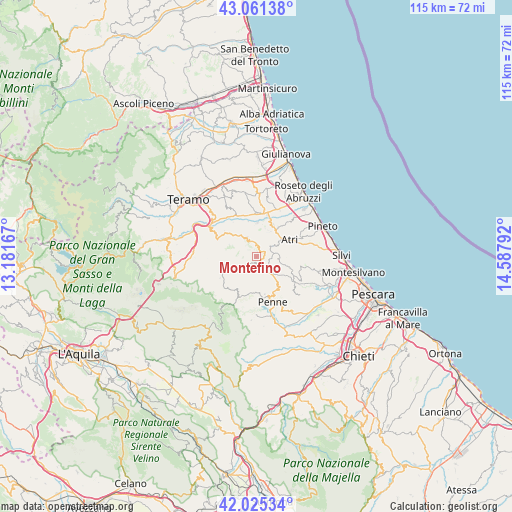 Montefino on map