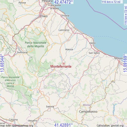 Monteferrante on map