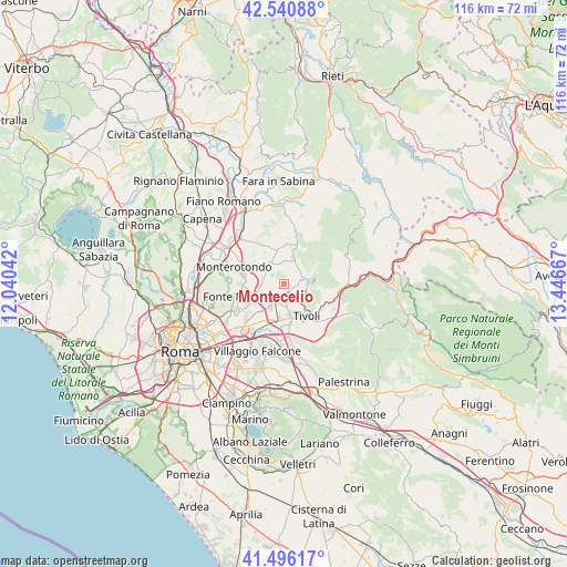 Montecelio on map