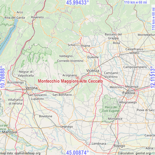 Montecchio Maggiore-Alte Ceccato on map