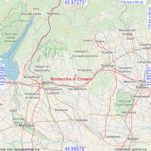 Montecchia di Crosara on map