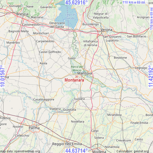 Montanara on map