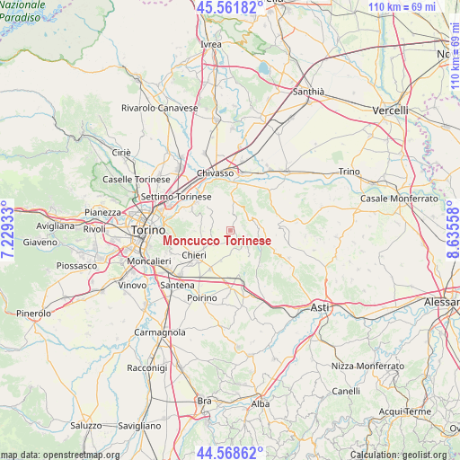 Moncucco Torinese on map