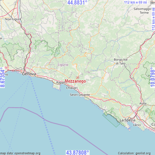 Mezzanego on map