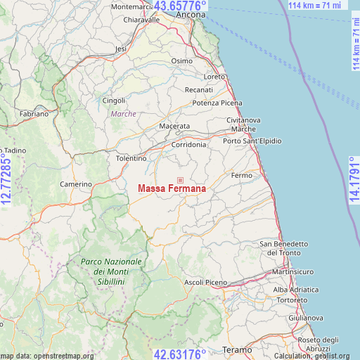 Massa Fermana on map