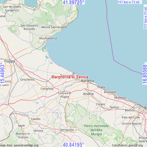 Margherita di Savoia on map