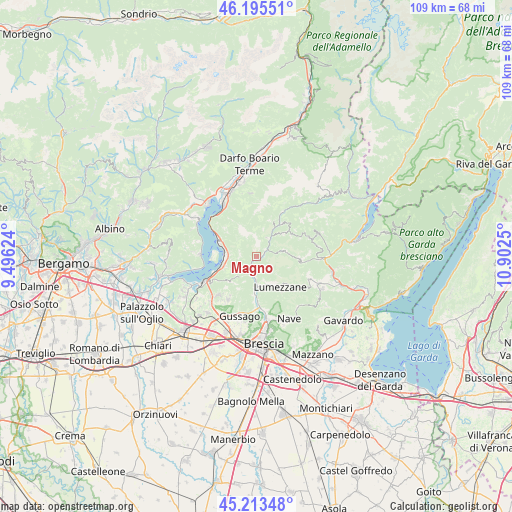 Magno on map