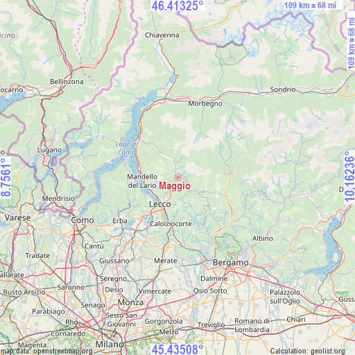 Maggio on map