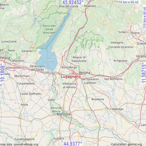 Lugagnano on map