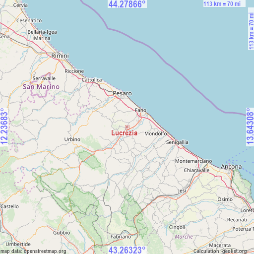 Lucrezia on map