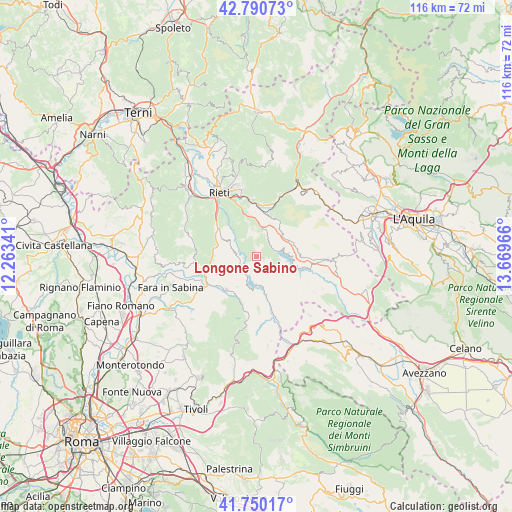 Longone Sabino on map