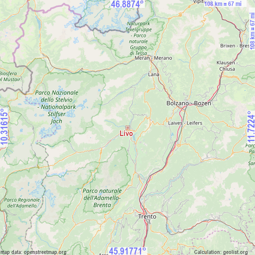 Livo on map