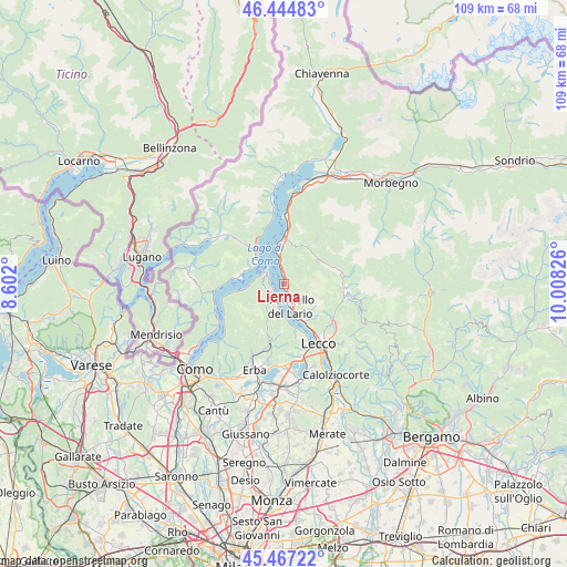 Lierna on map