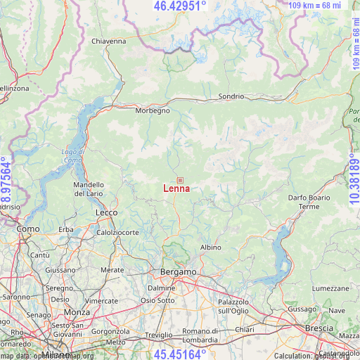 Lenna on map