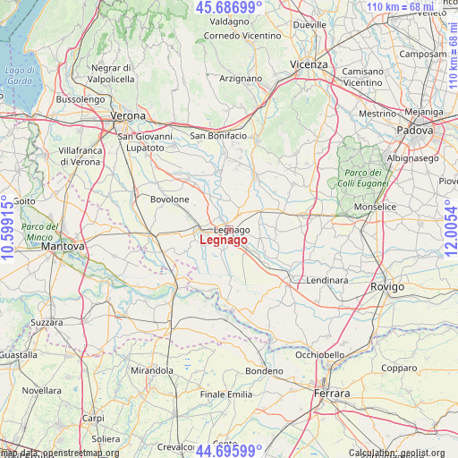 Legnago on map