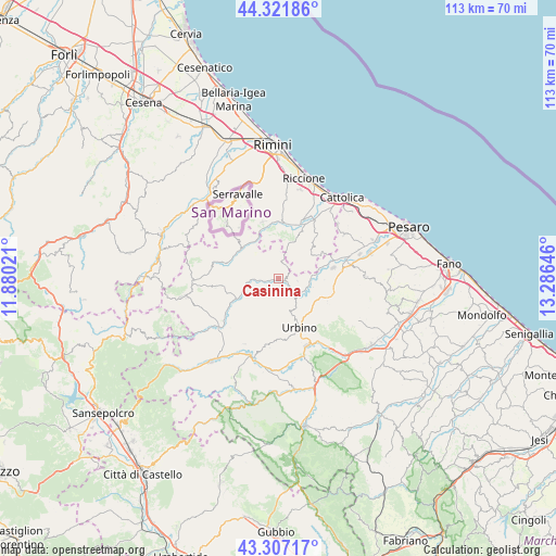 Casinina on map