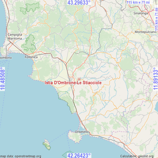 Istia D'Ombrone-Le Stiacciole on map