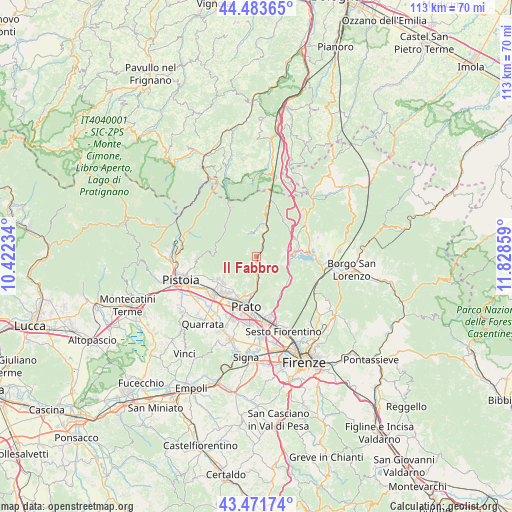 Il Fabbro on map