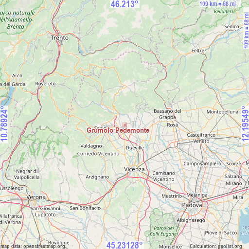 Grumolo Pedemonte on map