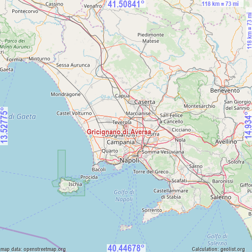 Gricignano di Aversa on map