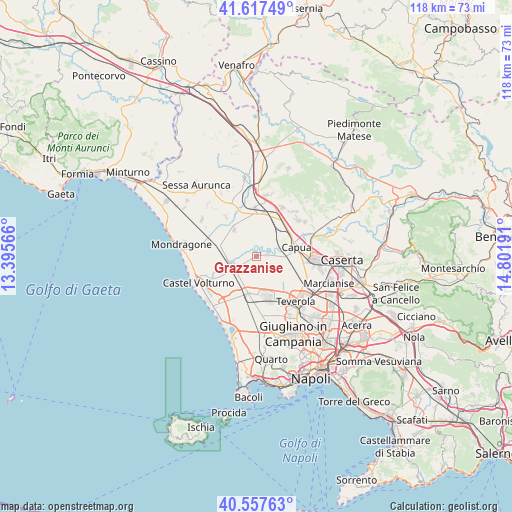 Grazzanise on map
