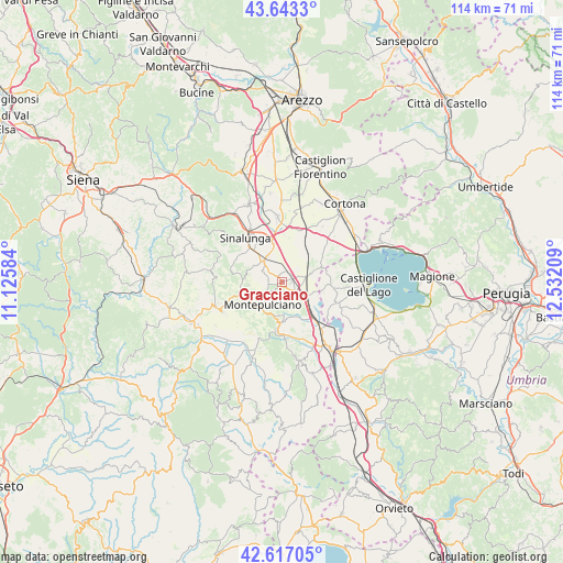 Gracciano on map