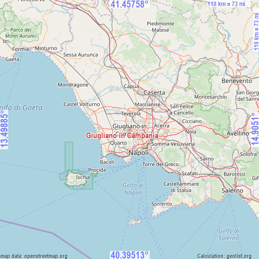 Giugliano in Campania on map