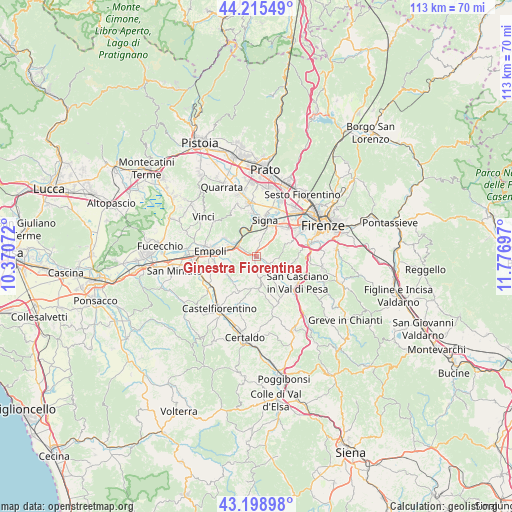 Ginestra Fiorentina on map