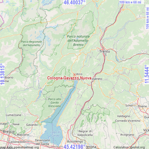 Cologna-Gavazzo Nuova on map