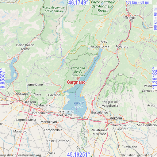 Gargnano on map