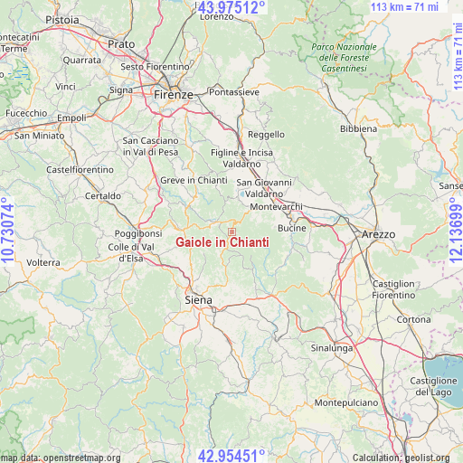 Gaiole in Chianti on map