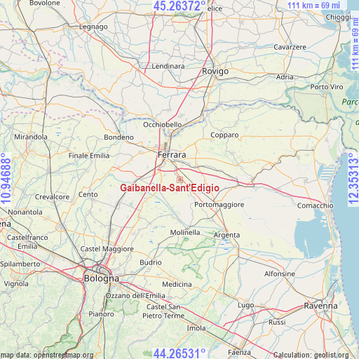 Gaibanella-Sant'Edigio on map
