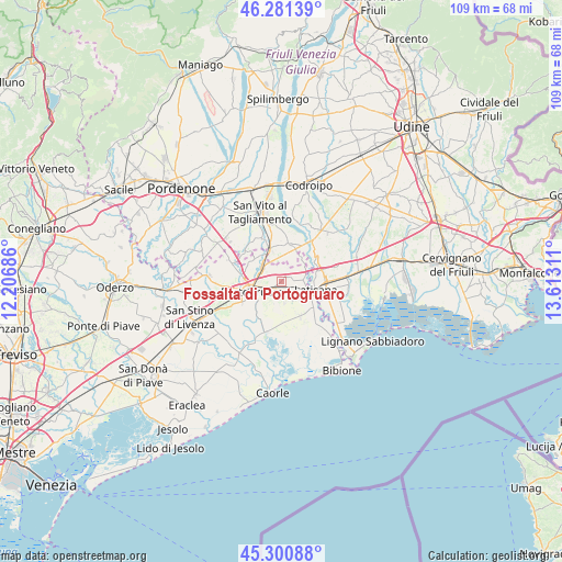 Fossalta di Portogruaro on map