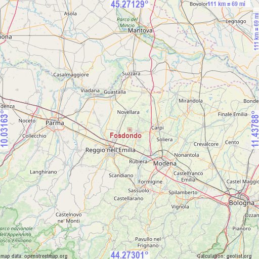 Fosdondo on map