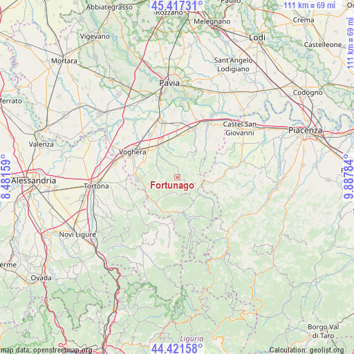 Fortunago on map