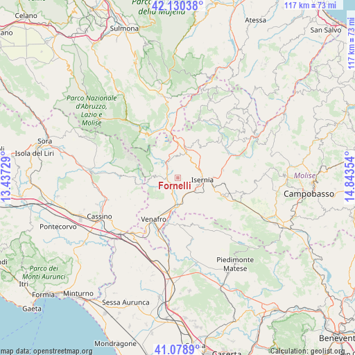 Fornelli on map