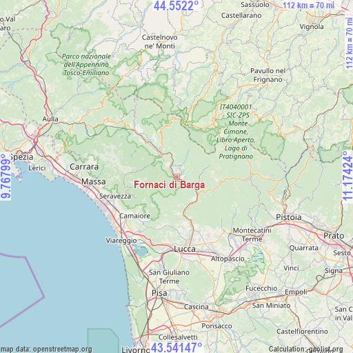 Fornaci di Barga on map