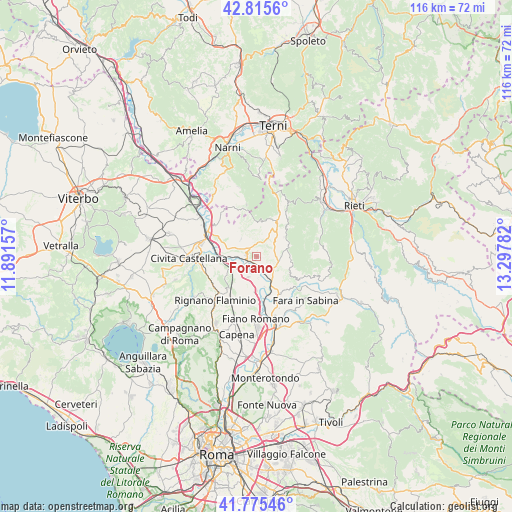 Forano on map